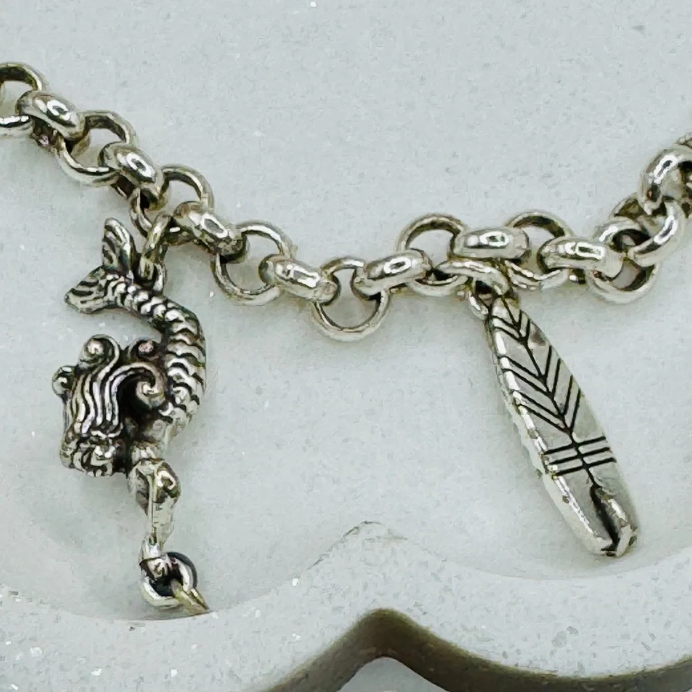 Brighton Silver Charm Bracelet with Red and Green Accents - Picture 4 of 7
